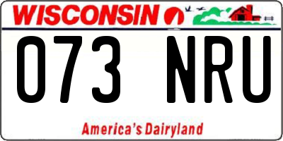 WI license plate 073NRU