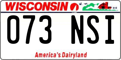 WI license plate 073NSI
