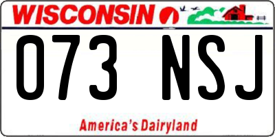 WI license plate 073NSJ