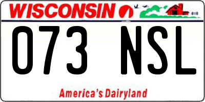 WI license plate 073NSL