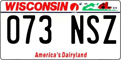 WI license plate 073NSZ