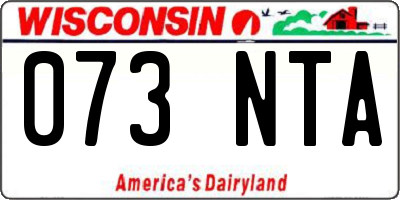 WI license plate 073NTA