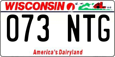 WI license plate 073NTG