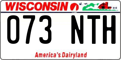 WI license plate 073NTH
