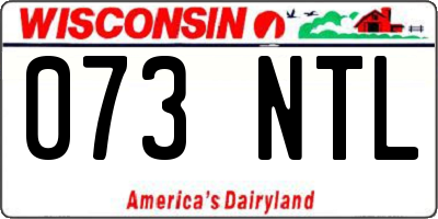WI license plate 073NTL