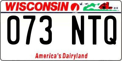 WI license plate 073NTQ