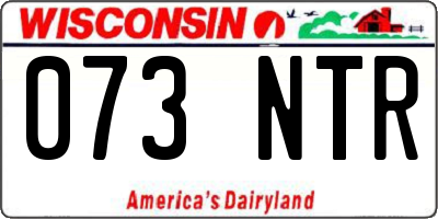 WI license plate 073NTR