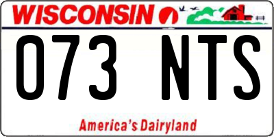 WI license plate 073NTS