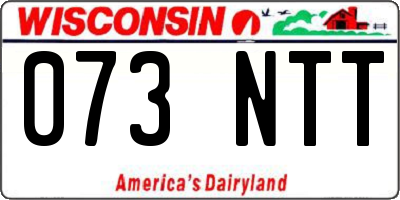 WI license plate 073NTT