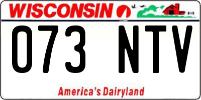 WI license plate 073NTV