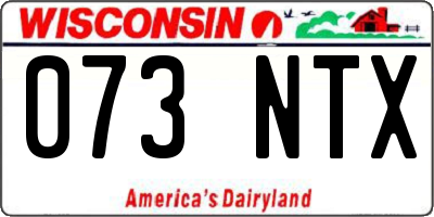 WI license plate 073NTX