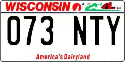 WI license plate 073NTY