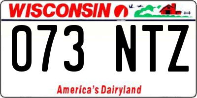 WI license plate 073NTZ