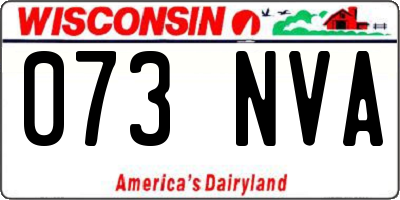 WI license plate 073NVA