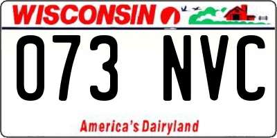 WI license plate 073NVC