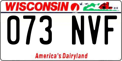 WI license plate 073NVF