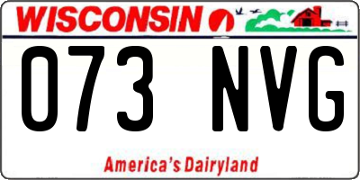 WI license plate 073NVG