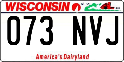 WI license plate 073NVJ