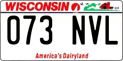 WI license plate 073NVL