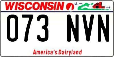 WI license plate 073NVN