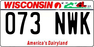 WI license plate 073NWK