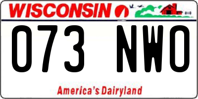 WI license plate 073NWO