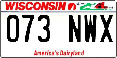 WI license plate 073NWX
