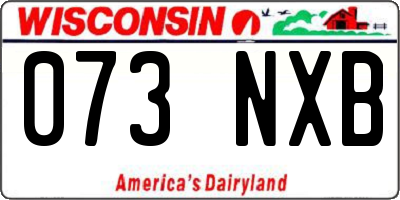 WI license plate 073NXB