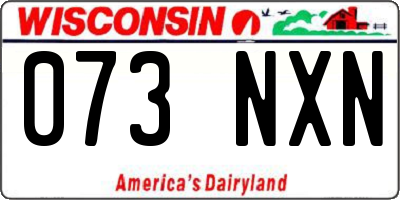 WI license plate 073NXN