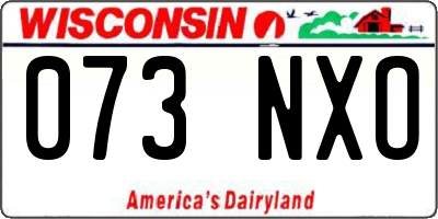 WI license plate 073NXO