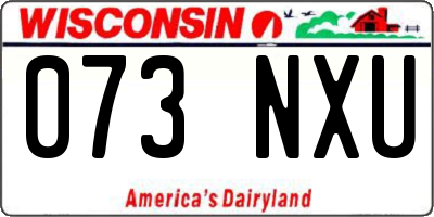 WI license plate 073NXU