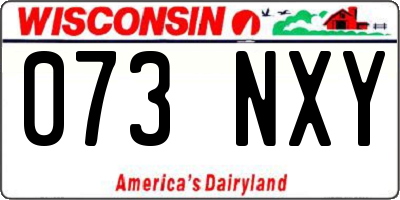 WI license plate 073NXY