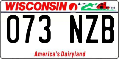 WI license plate 073NZB