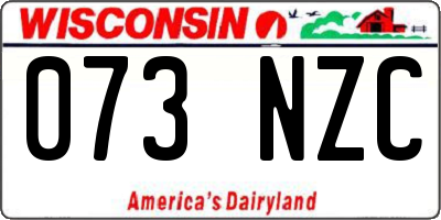 WI license plate 073NZC