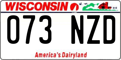 WI license plate 073NZD