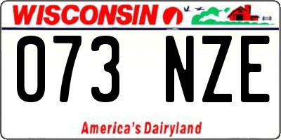 WI license plate 073NZE