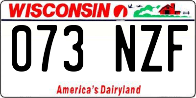 WI license plate 073NZF