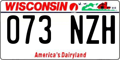 WI license plate 073NZH