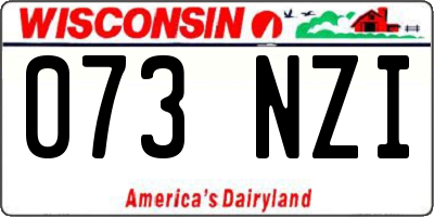 WI license plate 073NZI