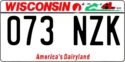 WI license plate 073NZK