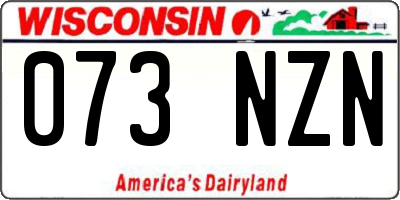 WI license plate 073NZN