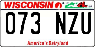 WI license plate 073NZU