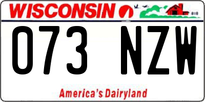 WI license plate 073NZW