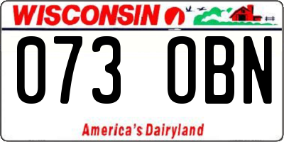 WI license plate 073OBN