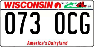 WI license plate 073OCG