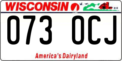 WI license plate 073OCJ