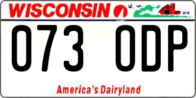 WI license plate 073ODP