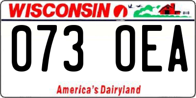 WI license plate 073OEA