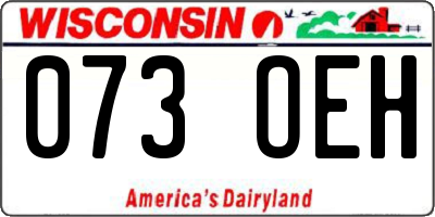 WI license plate 073OEH