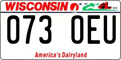 WI license plate 073OEU